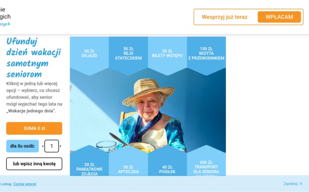 Wakacje bez samotności – projekt Stowarzyszenia "mali bracia Ubogich" dla seniorów- Ufunduj dzień wakacji samotnym seniorom